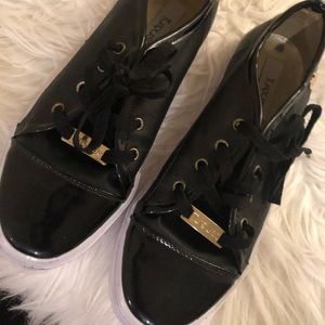 Black Patent Leather Sneakers